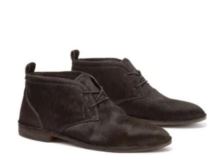 Trask Boots Addy Calf Hair Lace Up Chukka Ankle Booties Dark Brown Womens 6 $228 - Picture 1 of 8
