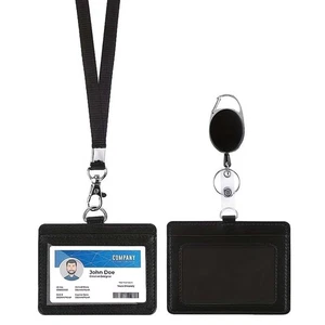 School Business ID Holders with Neck Strap Credit Card Holders Student - Picture 1 of 19