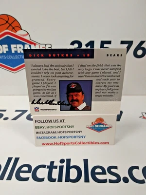 1992 PRO LINE PORTRAITS DICK BUTKUS AUTO - Image 1 of 3