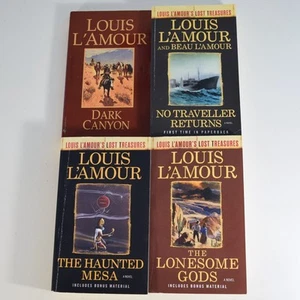 Lot / 4 Louis L'Amour Western PB books Lost Treasures Haunted Mesa Dark Canyon + - Picture 1 of 4