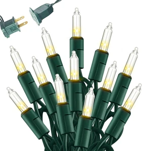 Warm White Christmas Mini String Lights, 20FT 100 Count Incandescent Waterproof  - Picture 1 of 12