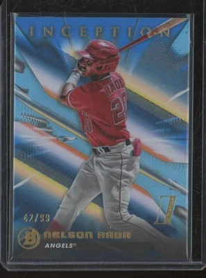 2023 Bowman Inception NELSON RADA #69 Prospect Blue Parallel /150 Angels JK312 - Image 1 of 2