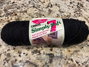 Caron Simply Soft Yarn Skein 7 Oz 7000 BLACK BRAND NEW - Picture 1 of 4