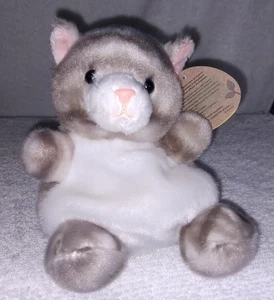 Aurora World PALM PALS Silver die Katze Plüsch 5 Zoll Neu mit Etikett Haustier - Bild 1 von 2