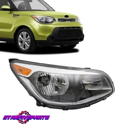 For 2014-2019 Kia Soul Headlight Halogen Headlamp W/O Bulbs Passenger Side Right Foto 1 de 4