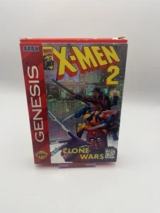Sega Genesis X-Men 2 The Clone Wars Holo Holographic Tested Authentic Complete - Picture 1 of 16