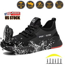 Mens Waterproof Indestructible Work Boots Sports Steel Toe Safety Shoes Sneakers