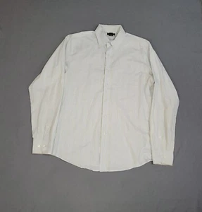 Club Monaco Button Down Shirt Size Medium Blue Striped L/S - Picture 1 of 8