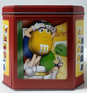 M&M's Candy Photo Booth Edición Limitada Lata 2004 ~ Serie Christmas Village - Imagen 1 de 7