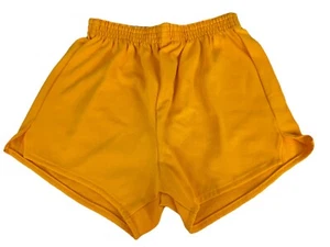 Vintage XS Gold Gym Shorts 80s Russell Athletic Deadstock XSmall 65/35 Blend NOS - Picture 1 of 6