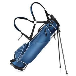 Golf Stand Cart Bag Club w/4 Way Divider Carry Organizer Pockets Storage Blue - Picture 1 of 12