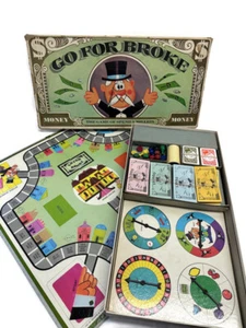 Vintage 1965 Go For Broke Board Game Selchow & Righter  - Picture 1 of 7
