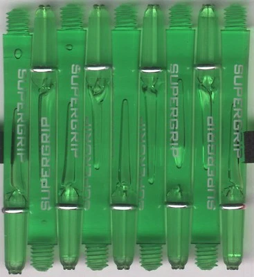 2in. 2ba Green HARROWS SUPERGRIP Dart Shafts & Springs: 1 set of 3