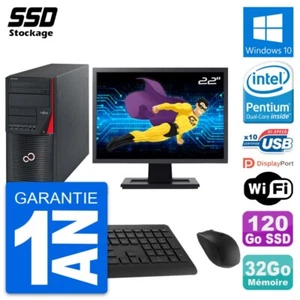 PC tour Fujitsu W530 MT Bildschirm 22 " Intel G3220 RAM 32Go SSD 120Go Windows - Bild 1 von 8