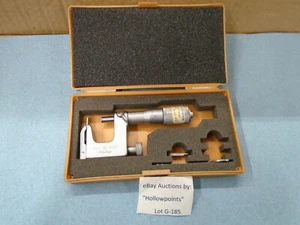 Mitutoyo 117-107 Micrometer w/  2 Anvils 0-1" .0001" Res. Friction Thimble G185 - Picture 1 of 12