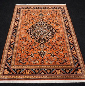Orient Teppich Sarough 198 x 146 cm Sarugh Perserteppich Handgeknüpft Sarouk Rug - Bild 1 von 18