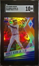 2018 Panini Chronicles Phoenix #21 Ronald Acuna Jr. Orange Prizm RC SGC 10 /199
