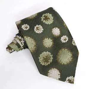 Vintage 60s 70s Damon Necktie Abstract Geometric Textured Tie Multi Green - Picture 1 of 5