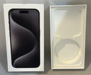 PUDEŁKO TYLKO dla Apple iPhone 15 Pro Titanium Puste pudełko z naklejkami Apple - Zdjęcie 1 z 5