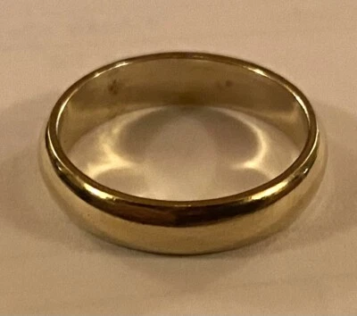 Anillo Vintage Oro Amarillo Relleno BANDA DE BODA ~4mm Talla 5 NUEVO Antiguo Stock Foto 1 de 4