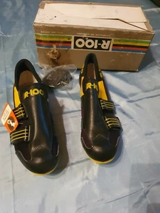 Fahrradschuhe Rennrad Vintage R-100 echtes Leder Größe 39 - Bild 1 von 6
