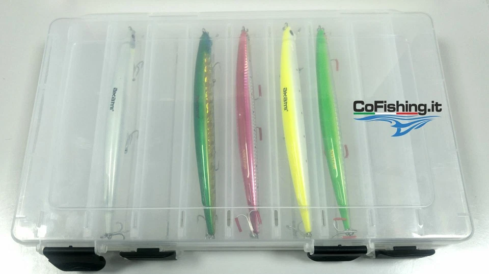 SCATOLA PORTA ARTIFICIALI LONG JERK CF9068 BOX MOMMOTTI WILD TIDE BORSA PLASTICA - Image 1 of 1