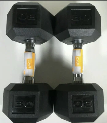 Резиновые шестигранные гантели CAP 10 фунтов, 15 фунтов, 20 фунтов, 25 фунтов, 30 фунтов, 35 фунтов, 40 фунтов ВЫБОР - Изображение 1 из 4