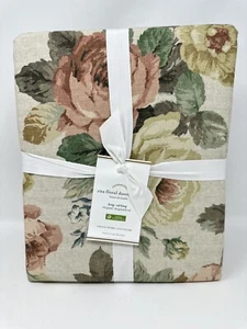 New~Pottery Barn~Rita Cottage Floral Linen Cotton Duvet Cover~King - Picture 1 of 5