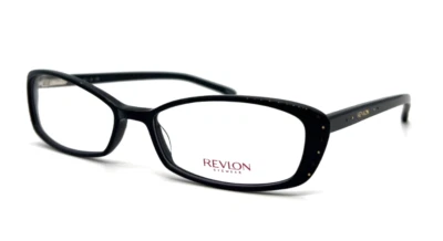 NUEVO REVLON RV558 1/07 NEGRO AUTÉNTICO ANTEOJOS MARCOS ÓPTICOS 52-17-135 Foto 1 de 4