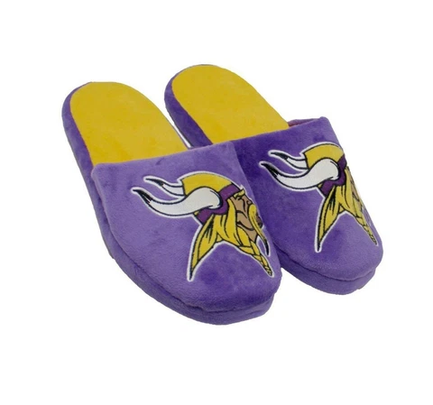 Forever Collectibles NFL Minnesota Vikings Men's Slip On Slippers Large 11-12 Cover