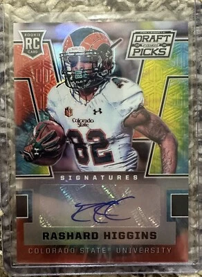2016 Prizm Draft Picks Rashard Higgins Rookie Tie-Dye Auto #47/49 Browns - Image 1 of 2