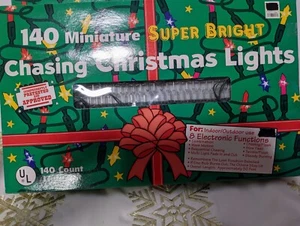 140 Miniature Super Bright Chasing Christmas Lights NIB - Picture 1 of 3