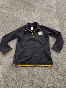 NFL Team Apparel youth medium Steelers fleece lined partial zip jacket - Picture 1 of 7
