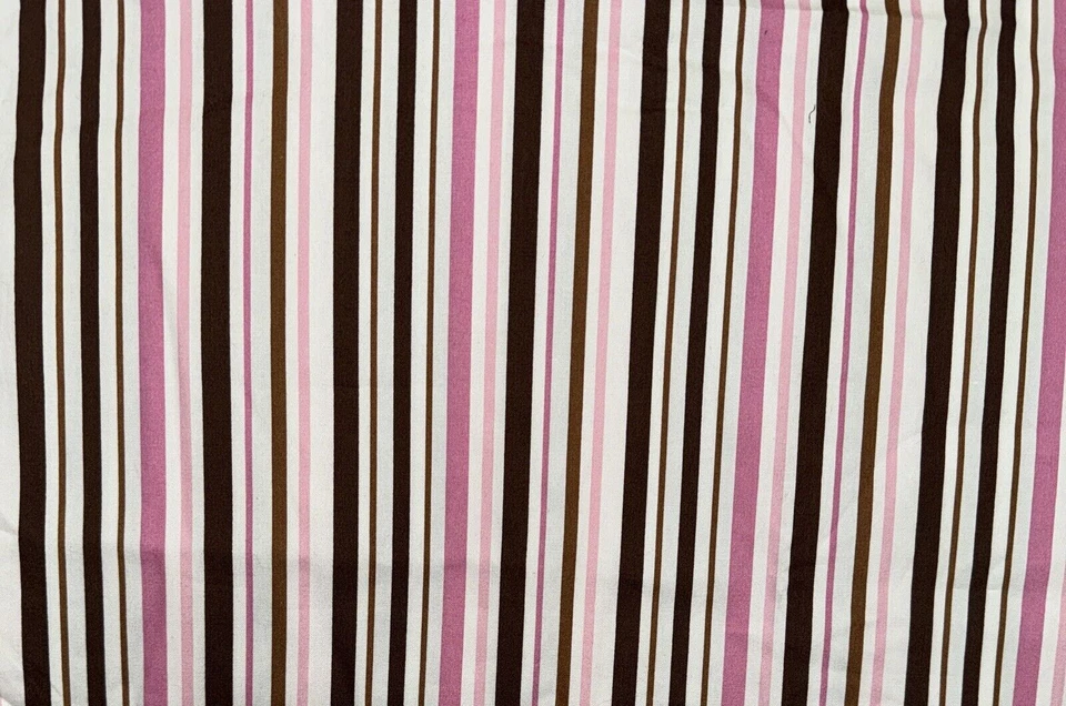 ROBERT KAUFMAN Pimatex Basics BKT 6002 Pink Brown Stripes  34" x 44" - Image 1 of 4