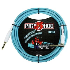 Pig Hog PCH10DBR "Daphne Blue" Instrument Cable, 10ft. Right Angle - Picture 1 of 1