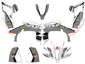 450R/450X 2009-2013 (marco de aluminio EFI) YFZ 450 13 FLY blanco Senge gráficos - Imagen 1 de 7