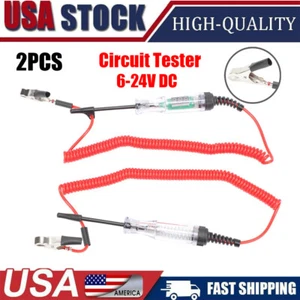 2X 6-24V Digital Electric Voltage Circuit Tester Automotive Test Light Car Truck - Picture 1 of 15