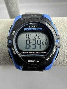 Timex Expedition 867 Ladies Digital Watch New Battery 34MM 8" Nylon Band D20 - Picture 1 of 13