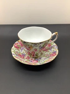 Royal Cotswolds by Godinger vintage chintz cup & saucer w/original sticker EUC - Picture 1 of 10