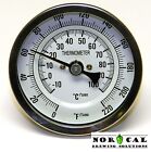 304 Stainless 3" Dial ANALOG THERMOMETER 6" Stem 0 - 220 Degrees Keg Beer Mash