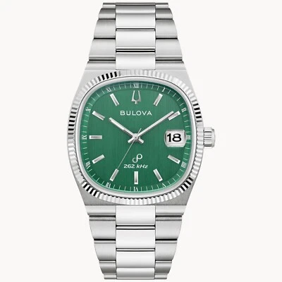 Bulova Super Seville Green Dial Fluted Bezel Precisionist 38mm Watch 96B439 - Image 1 of 4