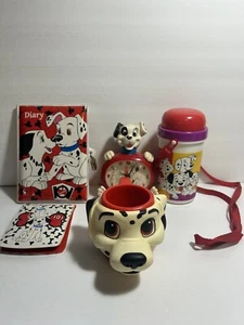 Vintage Rare 1990’s Disney’s 101 Dalmations Lot Of Clock + Mug + Wallet + Diary - Picture 1 of 23