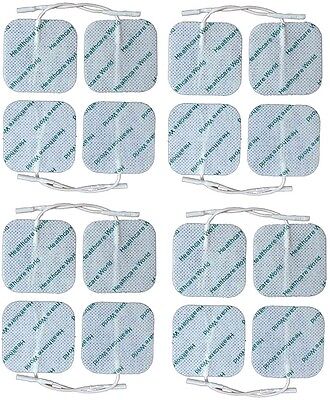 SQUARE TENS ELECTRODE PADS REUSABLE FOR TENS MACHINES (5cm X 5cm) - PACK OF 16 • 7.10£