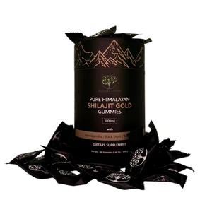 100% Pure Himalayan Shilajit Gummies Oragnic Energy Booster Vegan Supplement - Picture 1 of 5