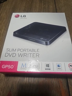 LG Slim Portable DVD Writer - Disc Windows GP50NB40 - IOB - Image 1 of 4