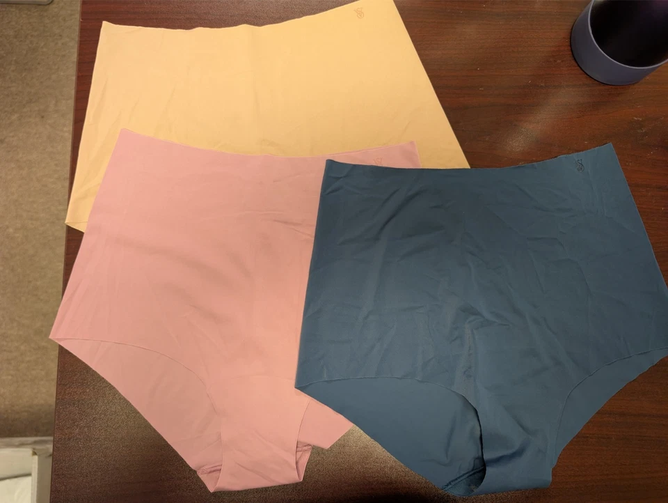 Victoria's Secret Panty Lote De 3 Panty Moderno No Show Panty Rosa Praliné L Nuevo Con Etiquetas Foto 1 de 4