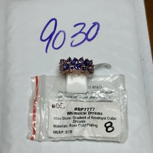 Neu im Karton Bomb Party Größe 8 RBP7777 Whimsical Dreams Amethyst CZ Ring RBP Roségold Pl - Bild 1 von 13