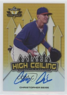 2017 Leaf Valiant Draft High Ceiling Yellow /10 Chris Seise Christopher Auto - Image 1 of 2