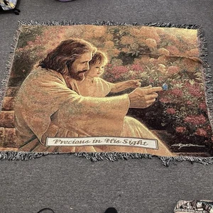Greg Olsen Arazzo Getta Gesù 'Prezioso alla Sua Vista' 68" x 48" Religioso  - Foto 1 di 4