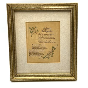 Impresión artística “A Dogwood Legend” 8” x 9” enmarcada en madera detrás de vidrio - Imagen 1 de 8